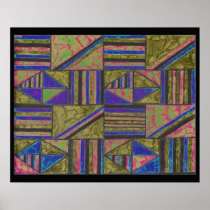 abstract modern kleurrijk ontwerp van alanart poster