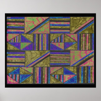 abstract modern kleurrijk ontwerp van alanart poster