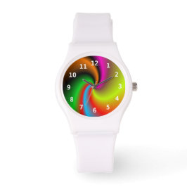 Abstract modern kleurrijk patroon horloge