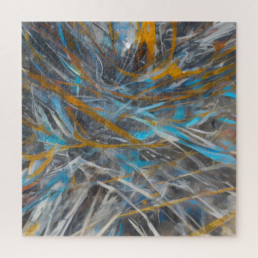 Abstract modern kunstpatroon legpuzzel (Verticaal)