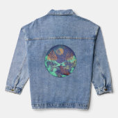 abstract modern landschap denim jacket (Achterkant)