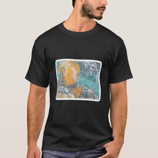 abstract modern landschap t-shirt (Voorkant)