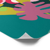 Abstract modern landschapskunst roze boom poster (Hoek)
