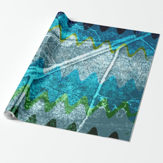 Abstract modern Leaf Pastel Cadeaupapier (Uitgerold)