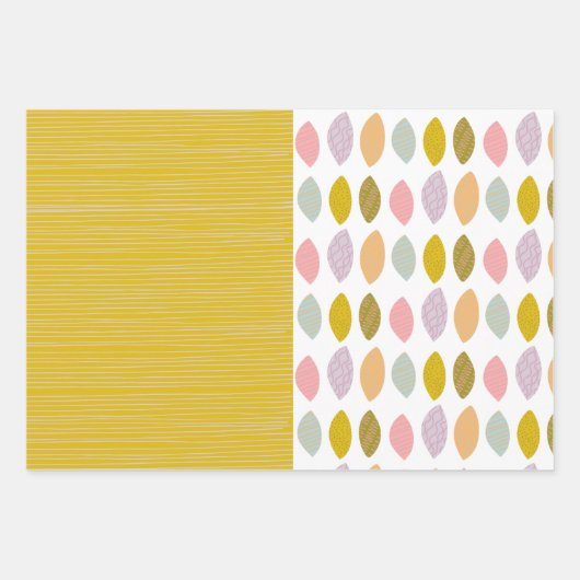 Abstract modern lef- en coördinatiepatroon inpakpapier vel (Voorkant)