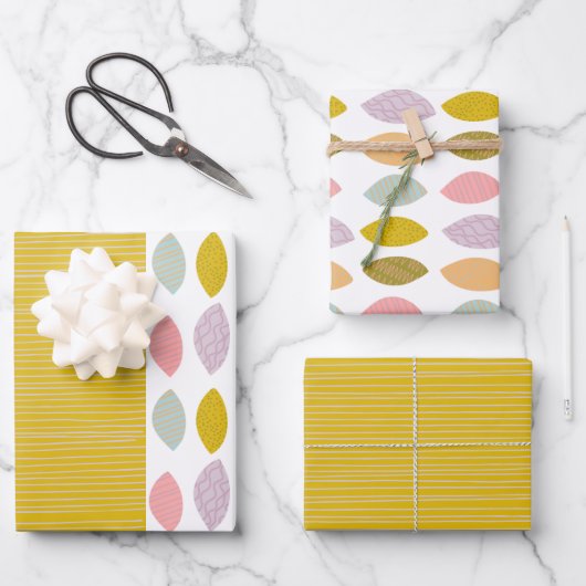 Abstract modern lef- en coördinatiepatroon inpakpapier vel (Voorkant)