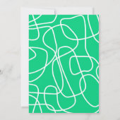 Abstract modern lijnArt Green Custom Baby shower Kaart (Achterkant)