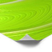 Abstract modern limegroene spiraalfractaal poster (Hoek)