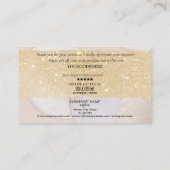 abstract modern manuscript gooit dank u voor orde visitekaartje (Achterkant)