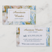 Abstract modern marbelschilderpatroon visitekaartje (Voorkant / Achterkant)