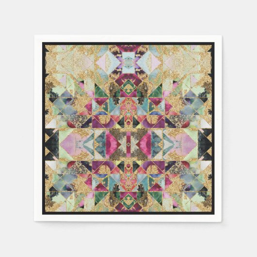 Abstract modern marokkaans - aziatische sierdecora servet (Voorkant)