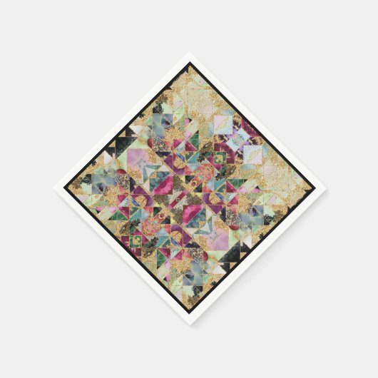 Abstract modern marokkaans - aziatische sierdecora servet (Hoek)