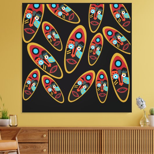 Abstract modern maskerpatroon canvas afdruk (Insitu (Woonkamer))