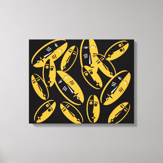 Abstract modern maskerpatroon canvas afdruk (Voorkant)
