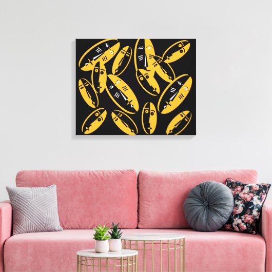Abstract modern maskerpatroon canvas afdruk (Insitu (Woonkamer))