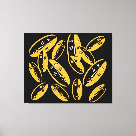 Abstract modern maskerpatroon canvas afdruk (Voorkant)