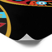 Abstract modern maskerpatroon poster (Hoek)
