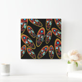 abstract modern maskerpatroon vierkante klok (Huis)