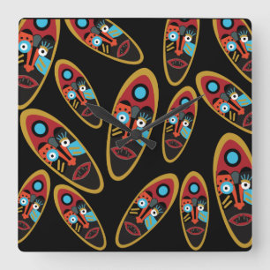 abstract modern maskerpatroon vierkante klok