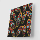 abstract modern maskerpatroon vierkante klok (Hoek)