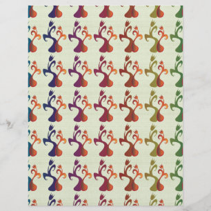 Abstract modern meerkleurig tulp bloemmotief