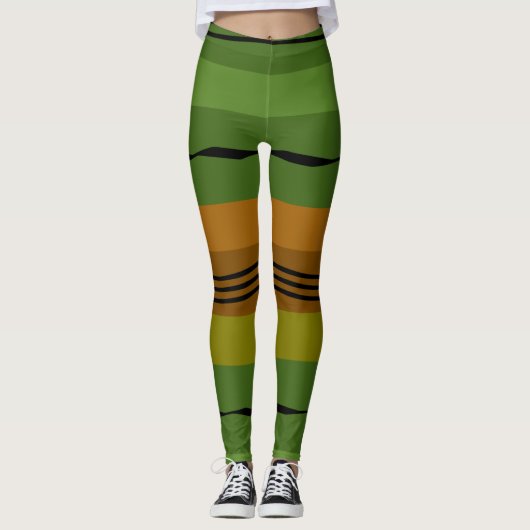 abstract modern meetkundig patroon leggings (Voorkant)