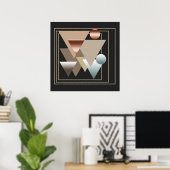 abstract modern meetkundig patroon poster (Thuiskantoor)