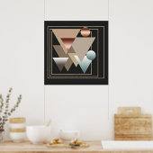 abstract modern meetkundig patroon poster (Keuken)