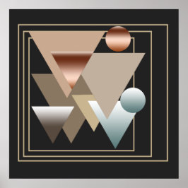 abstract modern meetkundig patroon poster