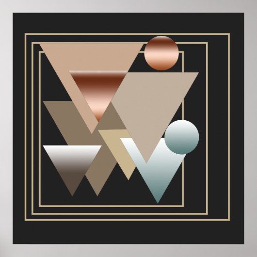 abstract modern meetkundig patroon poster (Voorkant)