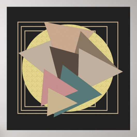 abstract modern meetkundig patroon poster (Voorkant)