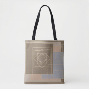 abstract modern meetkundig patroon tote bag