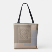 abstract modern meetkundig patroon tote bag (Achterkant)