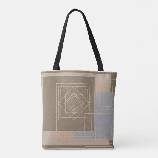 abstract modern meetkundig patroon tote bag (Achterkant)