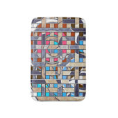 Abstract modern, minimaal kunstlandschap badmat (Voorkant Verticaal)