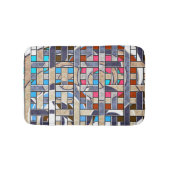 Abstract modern, minimaal kunstlandschap badmat (Voorkant)
