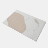 abstract modern, minimalistisch beige doormat deurmat (Schuin)