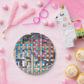 Abstract modern , minimalistisch kunstlandschap ge papieren bordje (Feest)