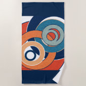 Abstract modern , minimalistisch kunstlandschap ge strandlaken (Voorkant)