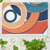 Abstract modern , minimalistisch kunstlandschap ge theedoek (Gevouwen)