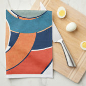 Abstract modern , minimalistisch kunstlandschap ge theedoek (Quarter Fold)