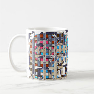 Abstract modern minimalistisch kunstlandschap  koffiemok