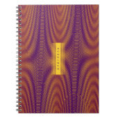 Abstract modern Moiré-effectpatroon toevoegen Jouw Notitieboek (Voorkant)
