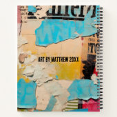 Abstract Modern Monogram Schetsboek Jouw naam Notitieboek (Achterkant)