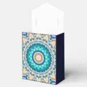 Abstract modern mozaïekaleidoscopisch tegelpatroon bedankdoosjes (Geopend)