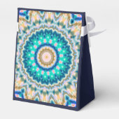 Abstract modern mozaïekaleidoscopisch tegelpatroon bedankdoosjes (Achterkant)