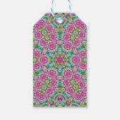 Abstract modern mozaïekaleidoscopisch tegelpatroon cadeaulabel (Achterkant)