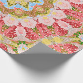 Abstract modern mozaïekaleidoscopisch tegelpatroon cadeaupapier (Hoek)