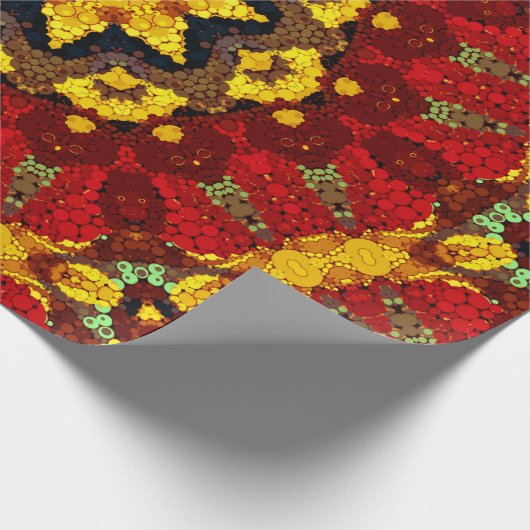 Abstract modern mozaïekaleidoscopisch tegelpatroon cadeaupapier (Hoek)