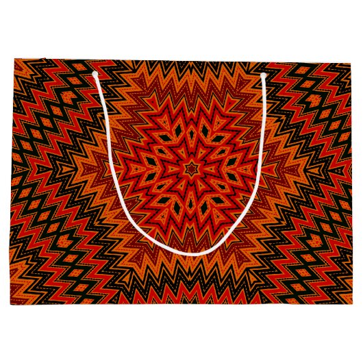 Abstract modern mozaïekaleidoscopisch tegelpatroon groot cadeauzakje (Achterkant)